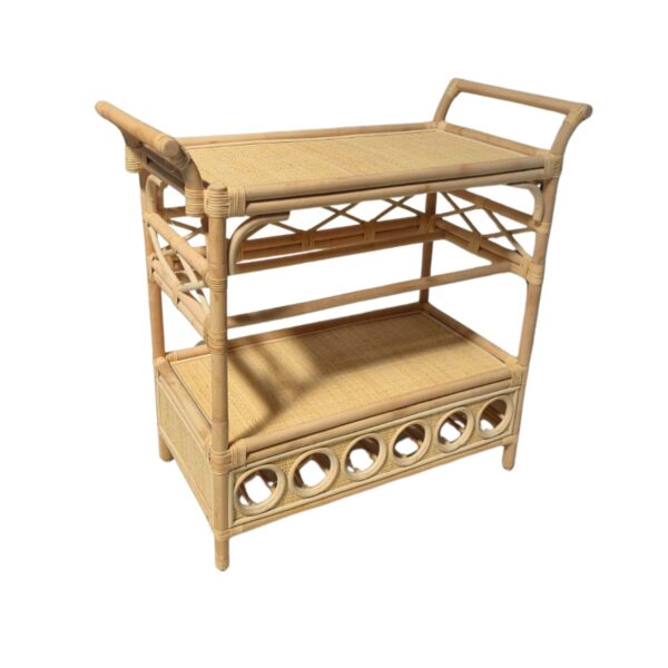 bar cart with wine holders